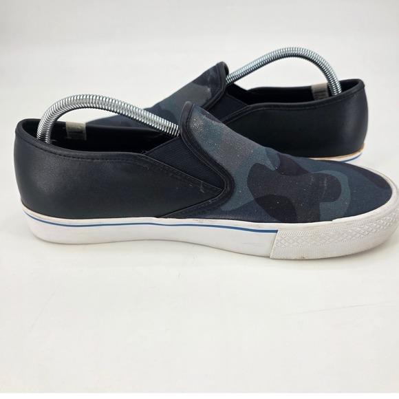 COACH CITYSOLE SKATE SLIP ON SNEAKERS MENS SIZE 10 D BLUE CAMO LEATHER CANVAS - Picture 11 of 14